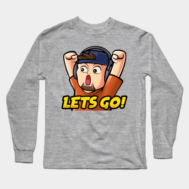 Lets Go! Emote Long Sleeve T-Shirt by CarbonFin Gaming